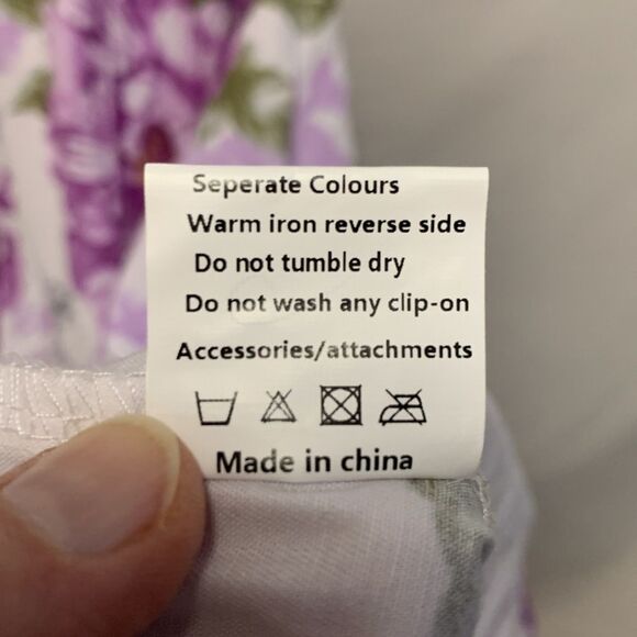 Flofallzique NWT White Purple Peony Print Cotton Sleeveless Girls Dress Size 12 - Picture 11 of 14